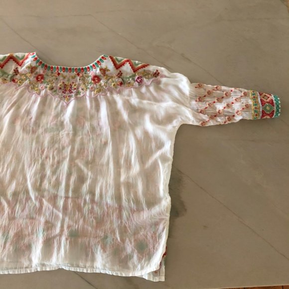 Johnny Was Heavily Embroidered Sandra Blouse - Picture 10 of 15